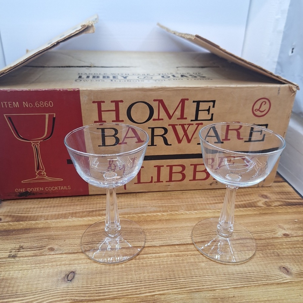 Libbey Home BarWare Cocktail Stemware Glass Set Of‎ 12 In Box